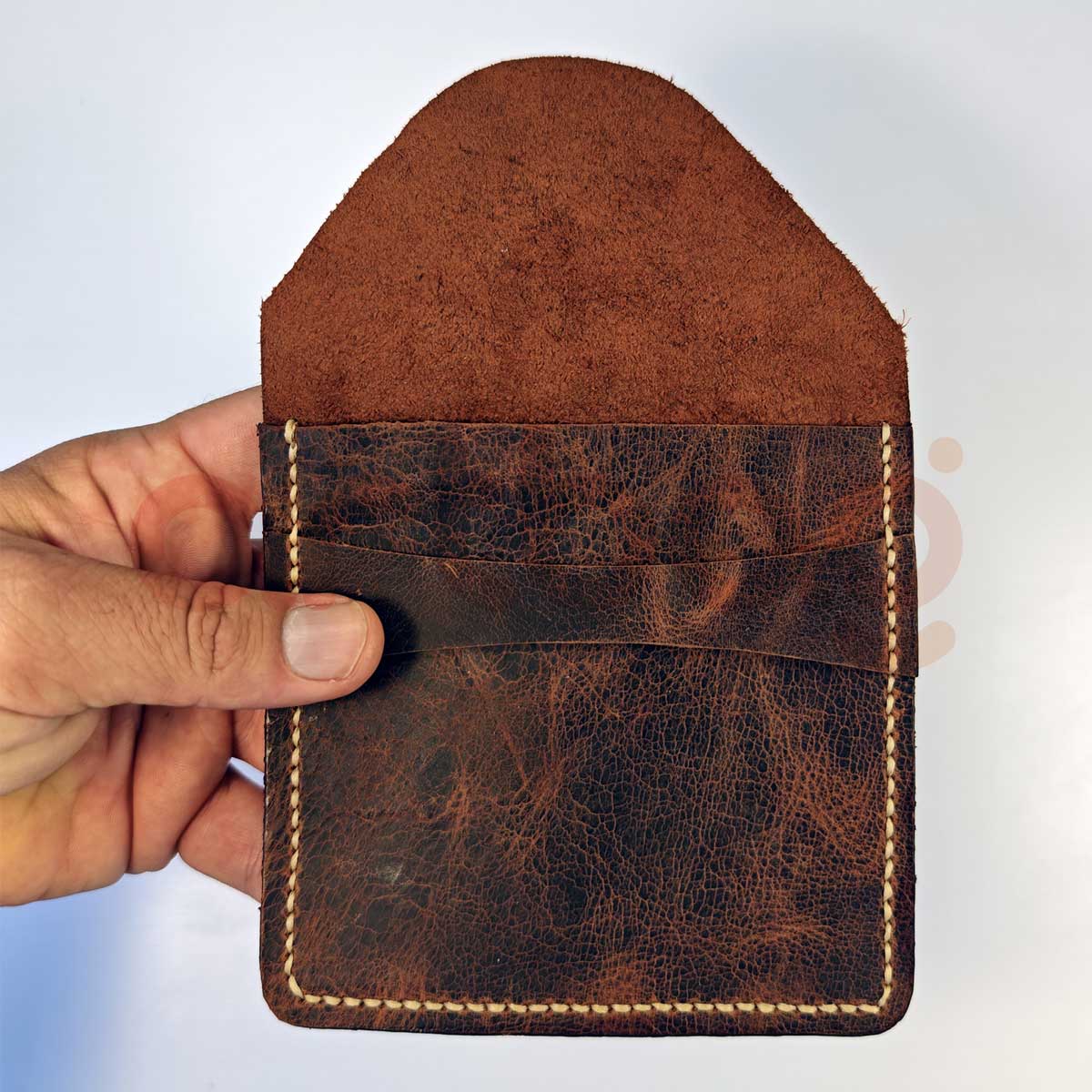 Hakiki Deri - Vintage Kahverengi  - El Yapımı Mini Çanta - Mini Palet ve Kartlar için ideal