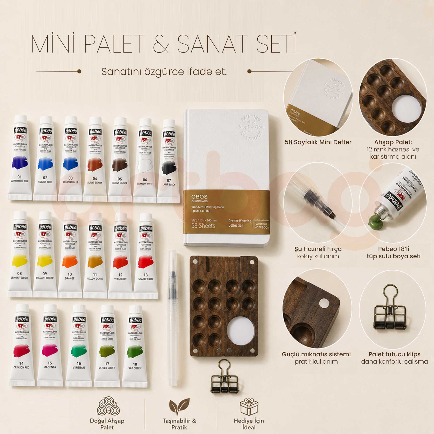12li Mini Palet ve Sanat Seti