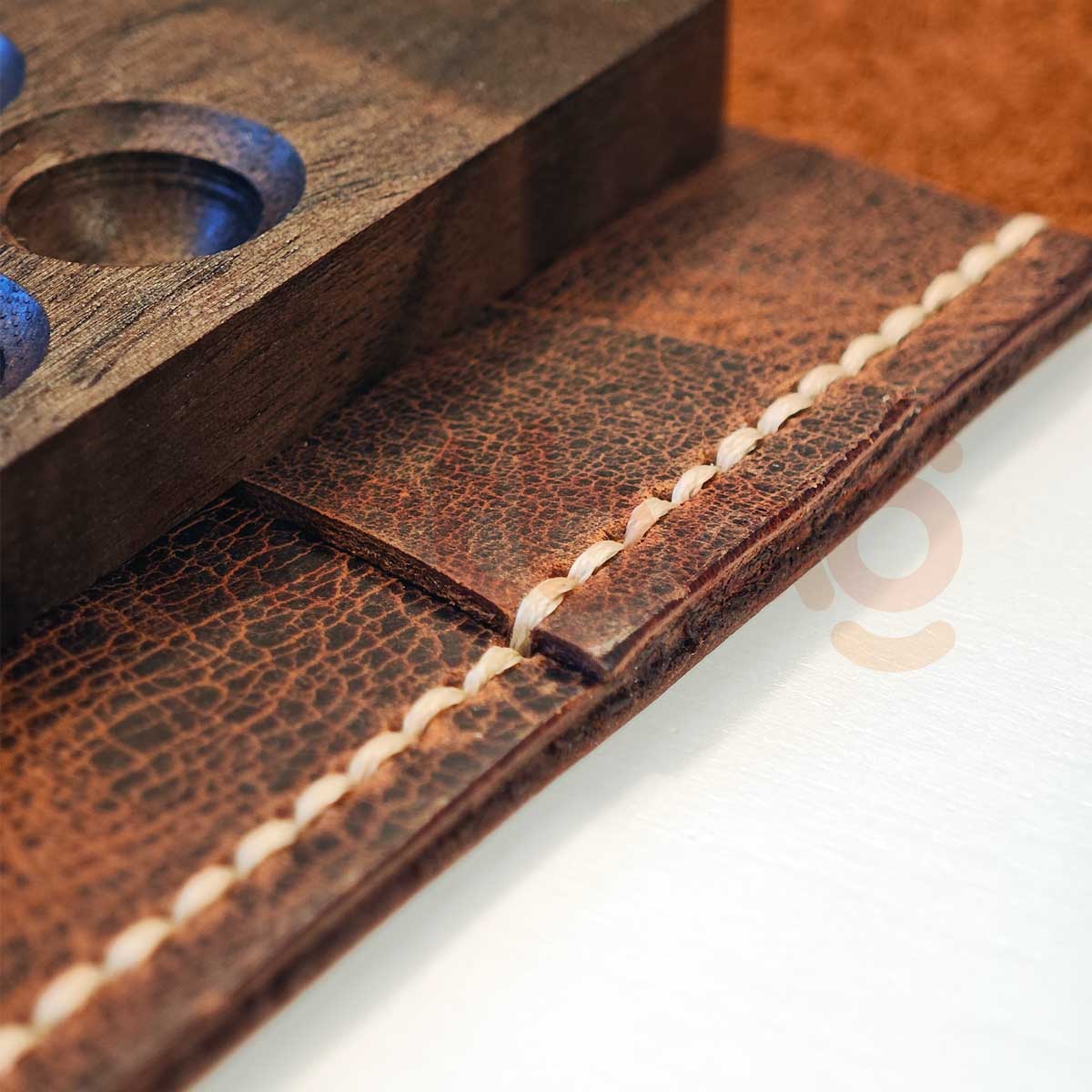 Hakiki Deri - Vintage Kahverengi  - El Yapımı Mini Çanta - Mini Palet ve Kartlar için ideal
