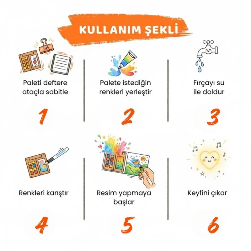 8li Mini Palet ve Sanat Seti