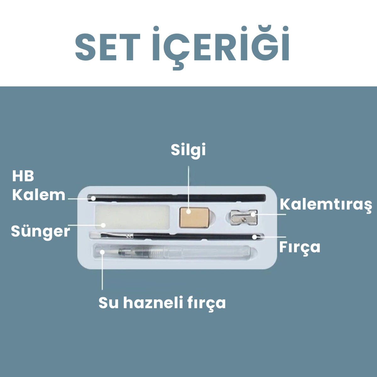 48 Renkli Metal Kutulu Sulu Boya Seti