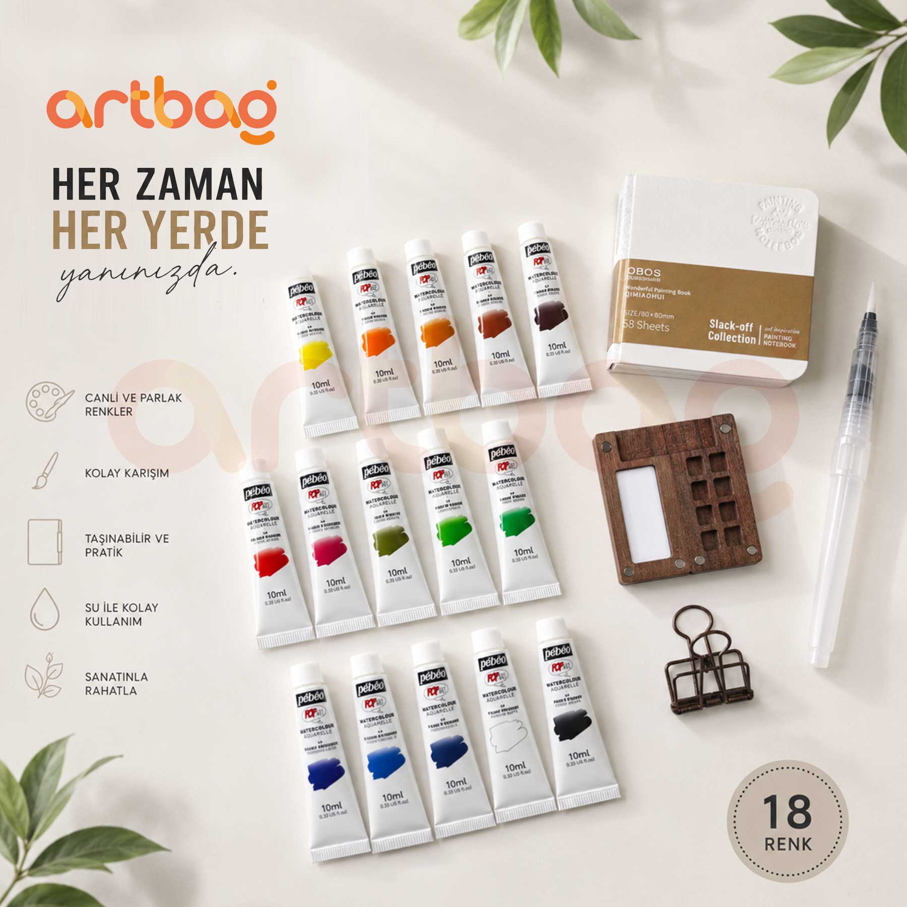 8li Mini Palet ve Sanat Seti