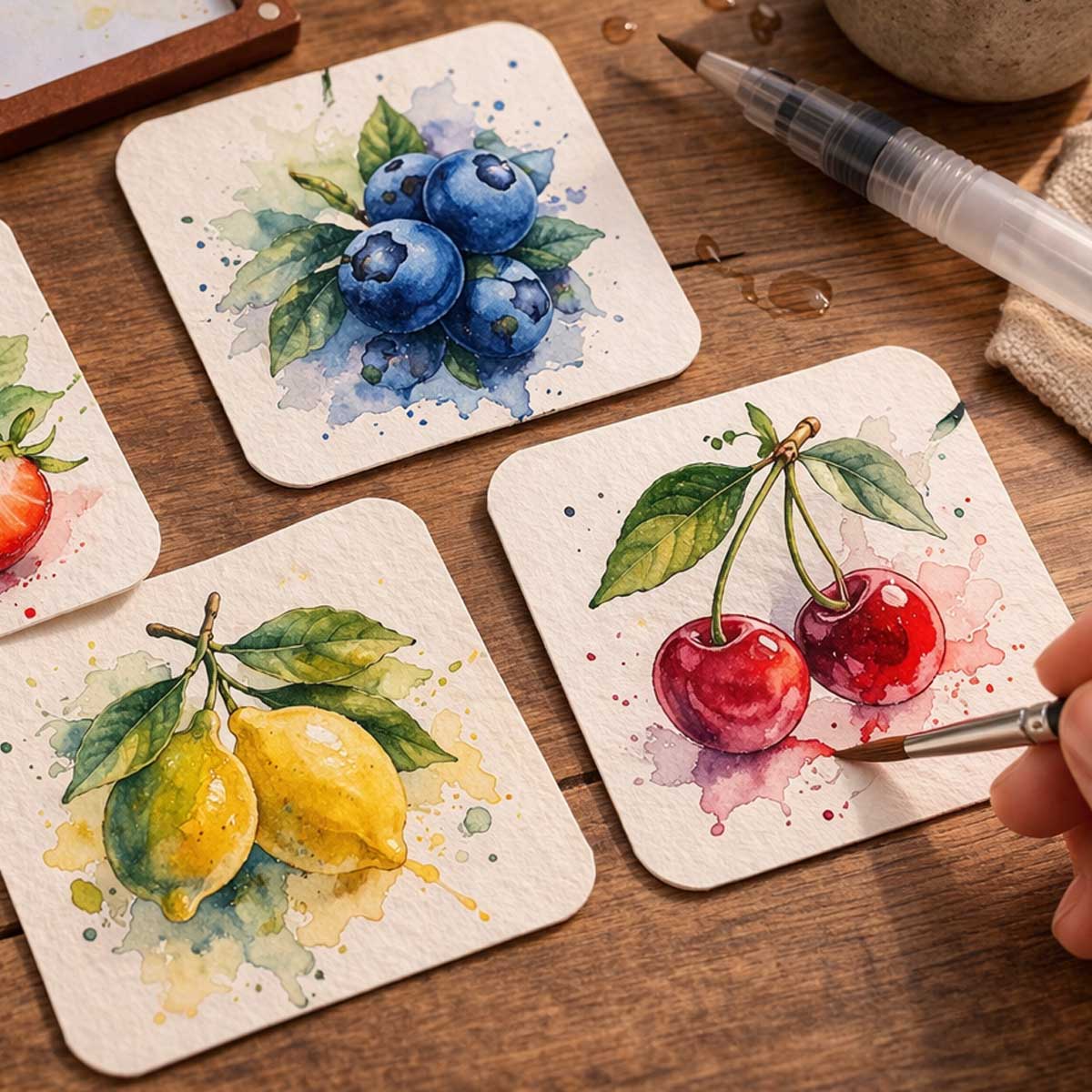 9x9 cm Dokulu Kağıt Seti - Canson Montval - 300 gr - Cold Press (25-50 adet)