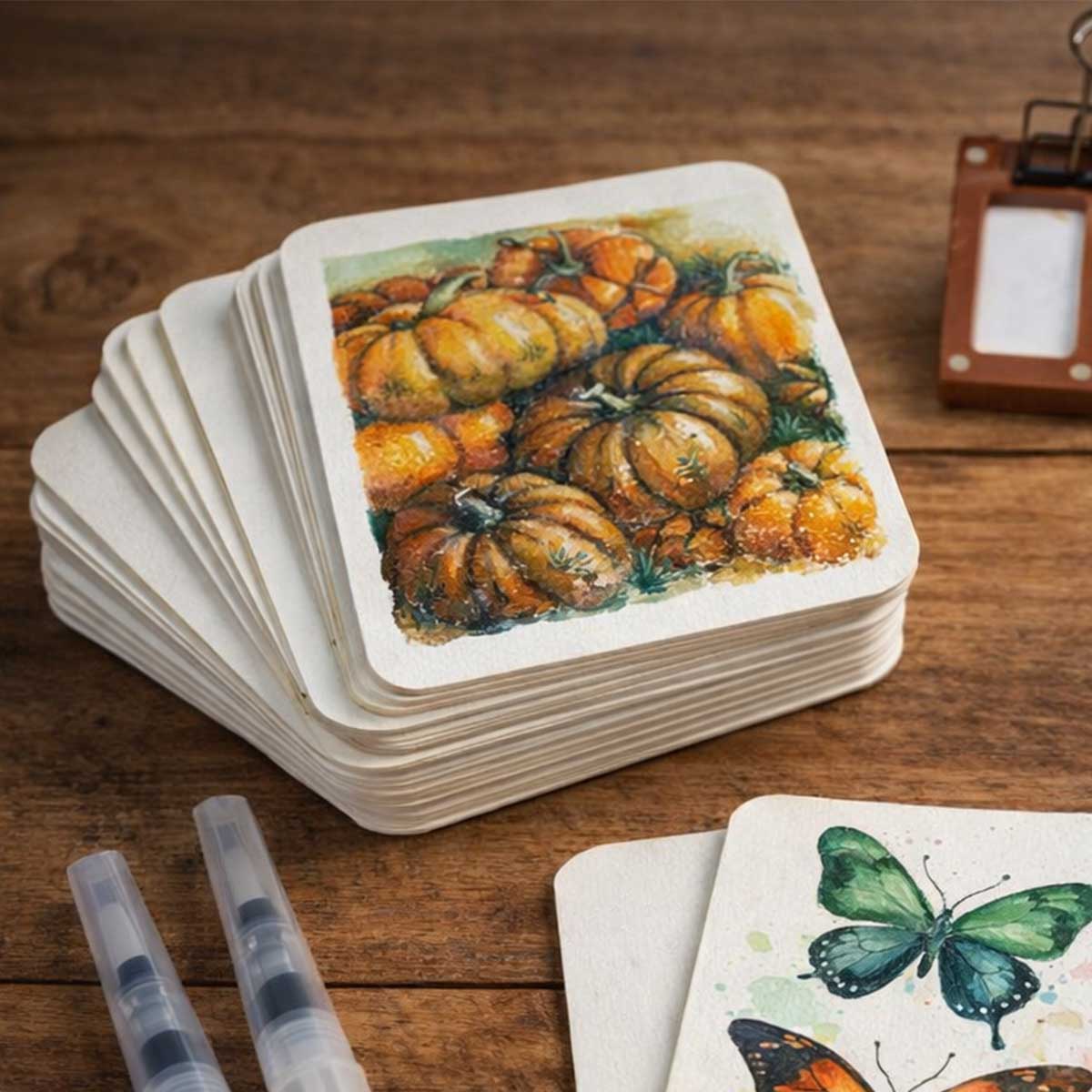 9x9 cm Dokulu Kağıt Seti - Canson Montval - 300 gr - Cold Press (25-50 adet)