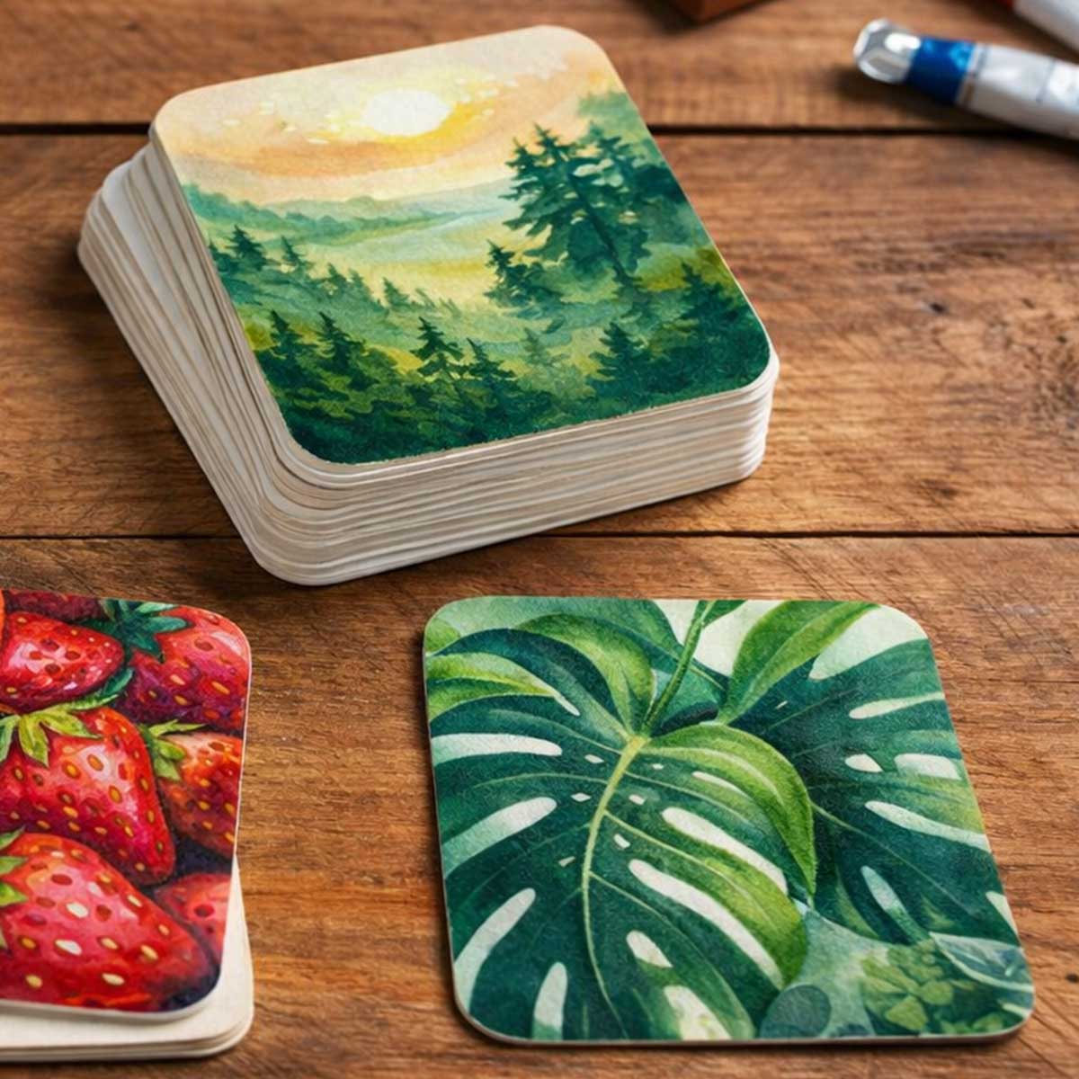 9x9 cm Dokulu Kağıt Seti - Canson Montval - 300 gr - Cold Press (25-50 adet)