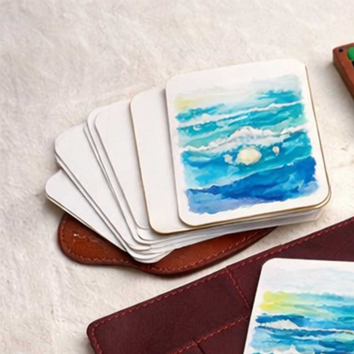 9x9 cm Dokulu Kağıt Seti - Canson Montval - 300 gr - Cold Press (25-50 adet)