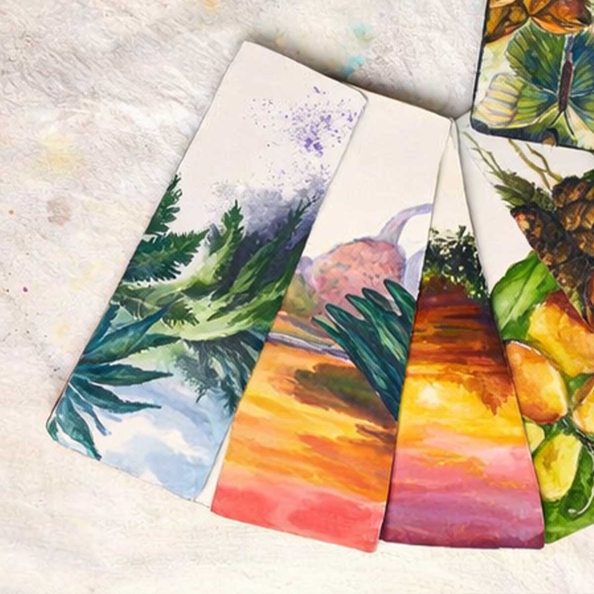 5x15 cm Dokulu Kitap Ayracı Kağıt Seti - Canson Montval - 300 gr - Cold Press (25-50 adet)