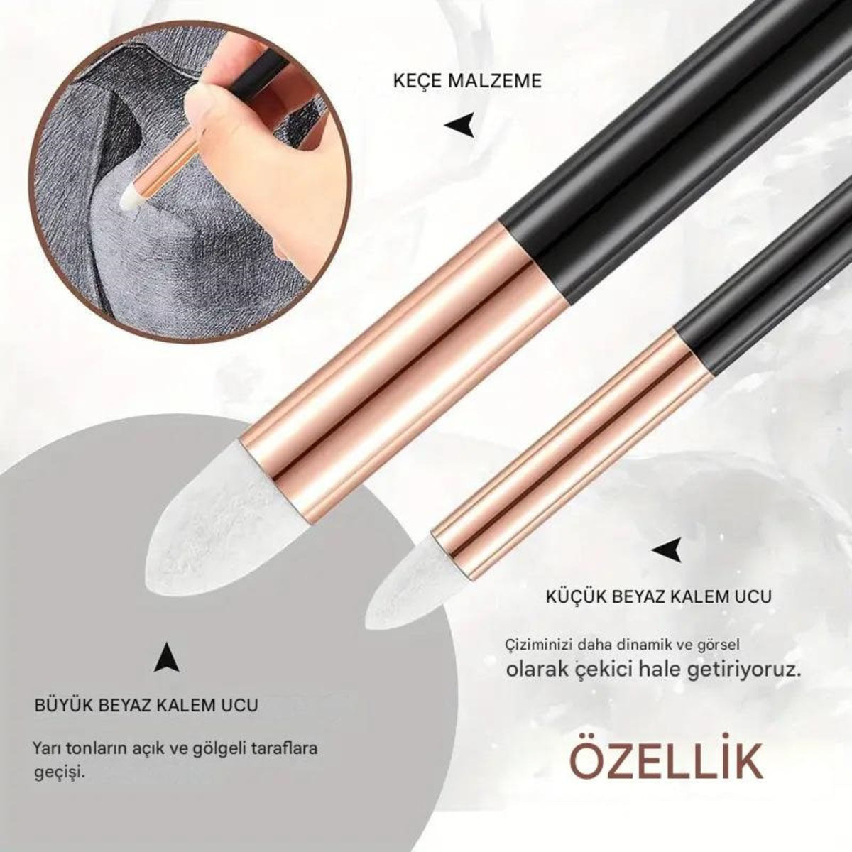 Profesyonel Gölgeleme İçin Çift Başlı Dağıtıcı Set