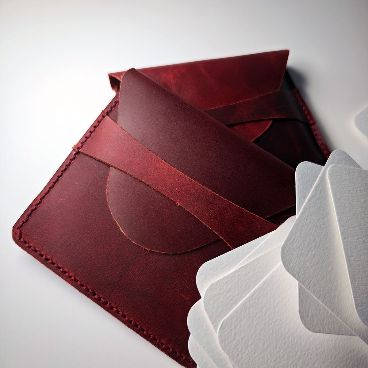 El Yapımı Mini Deri Çanta - Mini Palet ve Kartlar için ideal