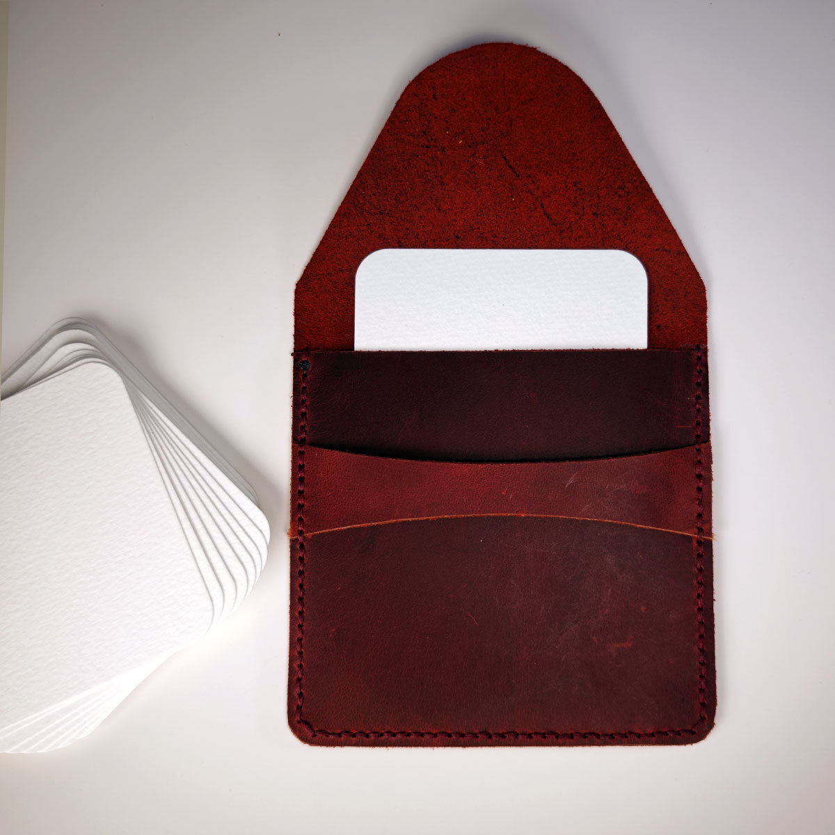 El Yapımı Mini Deri Çanta - Mini Palet ve Kartlar için ideal