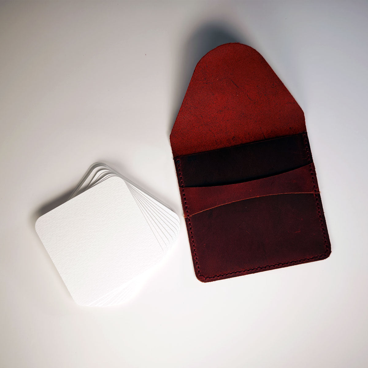 El Yapımı Mini Deri Çanta - Mini Palet ve Kartlar için ideal