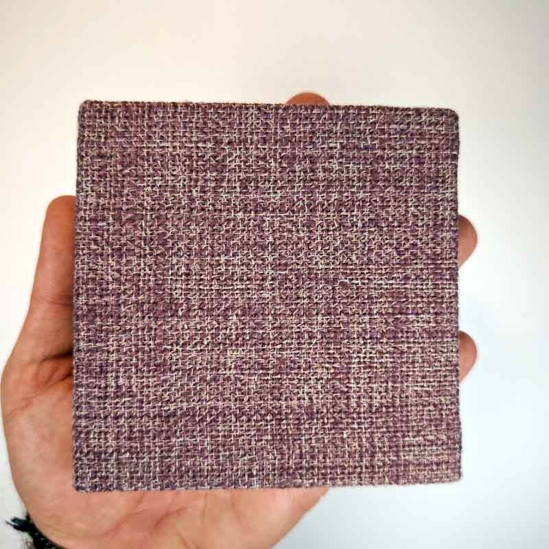 El Yapımı Bordo Kumaş Kapaklı Sulu Boya Defteri - 300 gr - 20 yaprak - 12x12cm