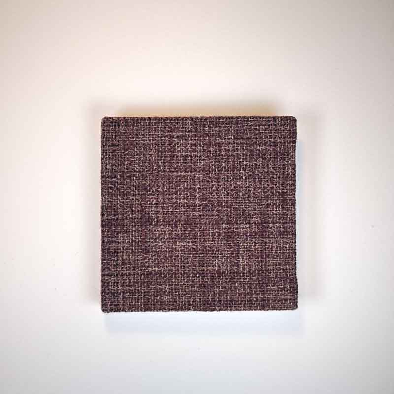El Yapımı Bordo Kumaş Kapaklı Sulu Boya Defteri - 300 gr - 20 yaprak - 12x12cm