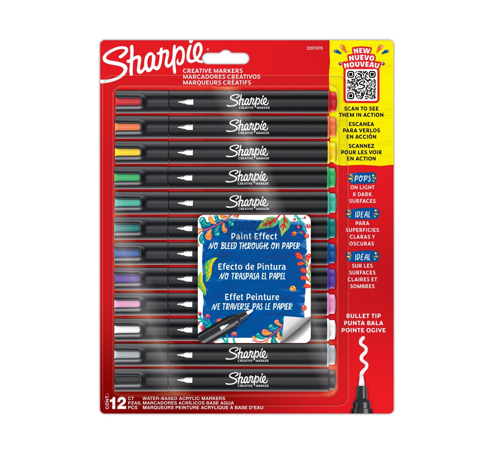 12'li Sharpie Akrilik Boya Kalemi Seti - Creative Acrylic Marker