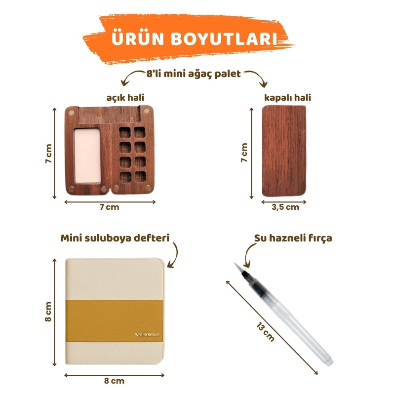 8li Mini Palet ve Sanat Seti