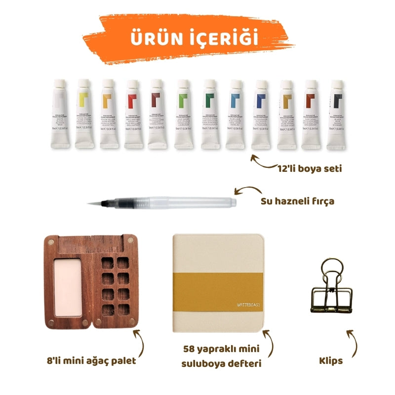 8li Mini Palet ve Sanat Seti