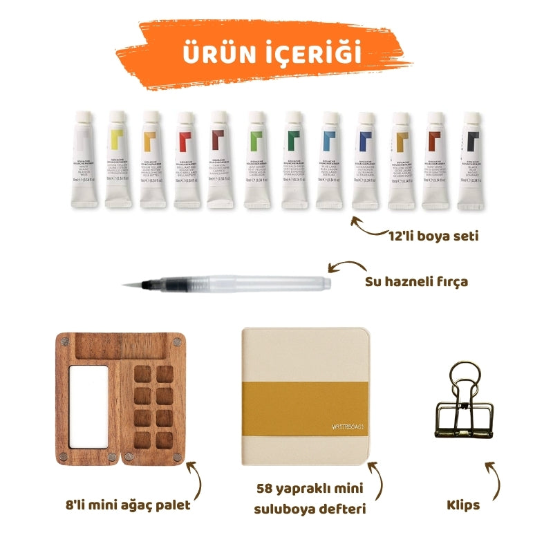 8'li Mini Palet ve Sanat Seti