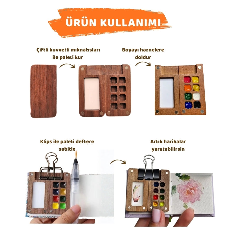 8li Mini Palet ve Sanat Seti