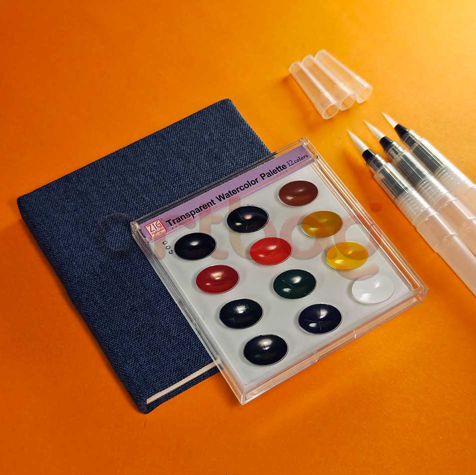 12'li Zig Mini Palet ve Sanat Seti - Transparan