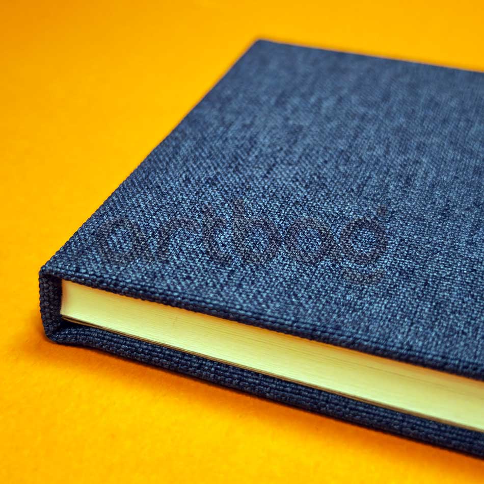 El Yapımı Kot Kumaş Kapaklı Sulu Boya Defteri - 300 gr - 20 yaprak - 12x12cm