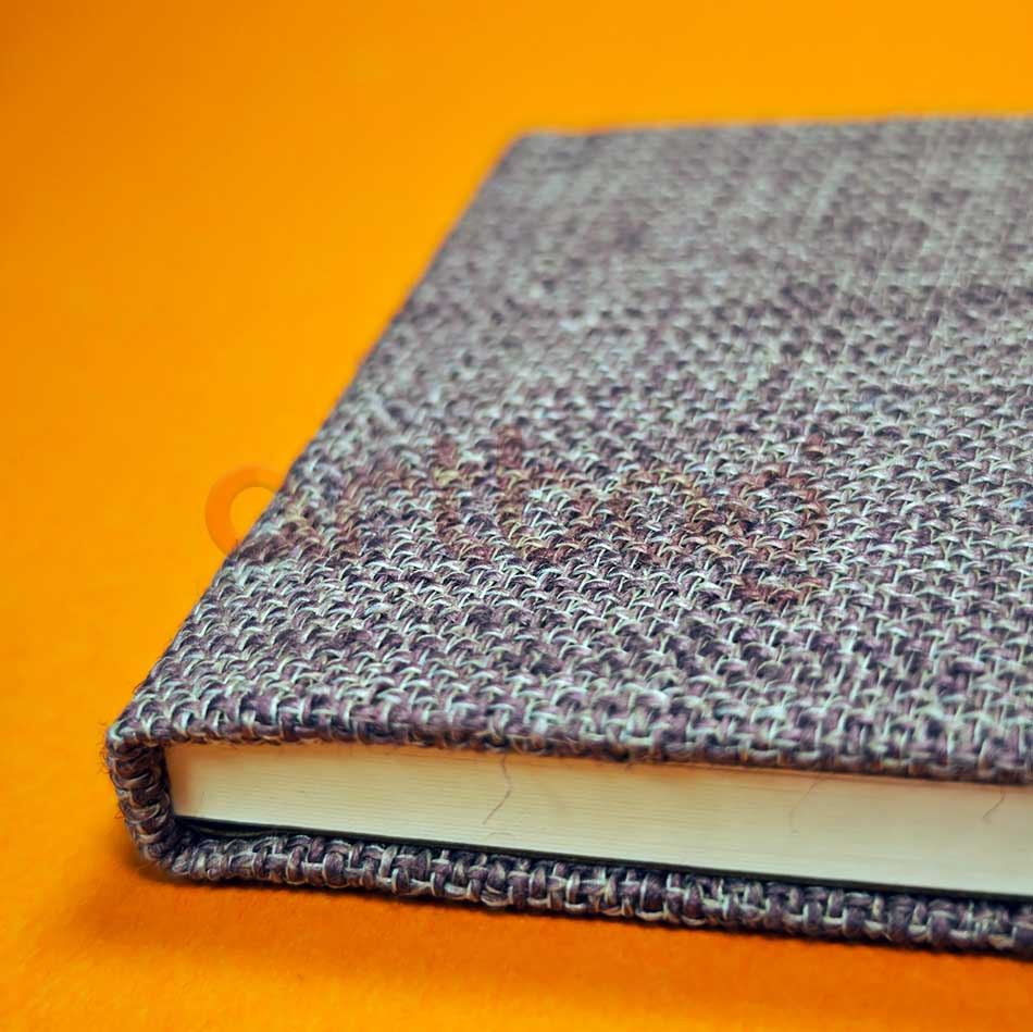 El Yapımı Bordo Kumaş Kapaklı Sulu Boya Defteri - 300 gr - 20 yaprak - 12x12cm
